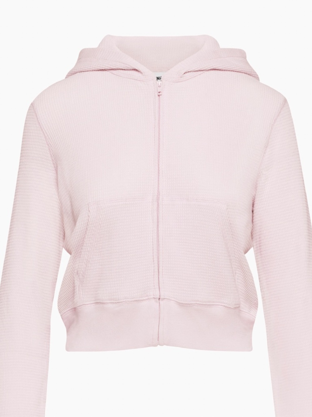 Aritzia Tna Waffle Zip Hoodie in Sugarplum Lilac Pink size S